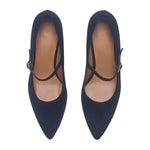 Elsa Wide Width Pumps – Black Suede