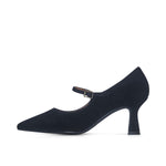 Elsa Wide Width Pumps – Black Suede