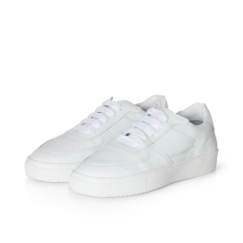 Emma Wide Width Sneakers - White Leather