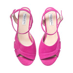 Erica II - Wide Width Sandal - Hot Pink Suede