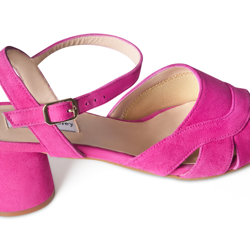 Erica II - Wide Width Sandal - Hot Pink Suede