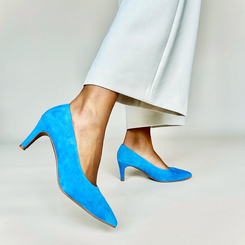 Eve Wide Width Pump – Blue Suede