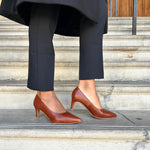 Eve Wide Width Pumps – Tan Leather