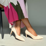 Eve Wide Width Pumps – Almond Suede