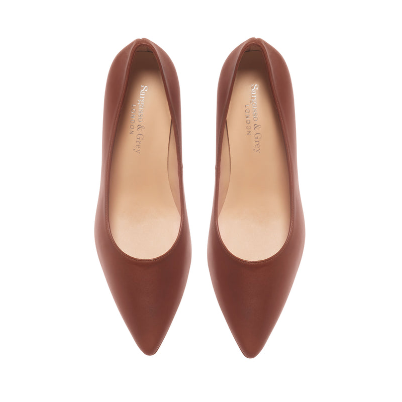 Eve Wide Width Pumps – Tan Leather