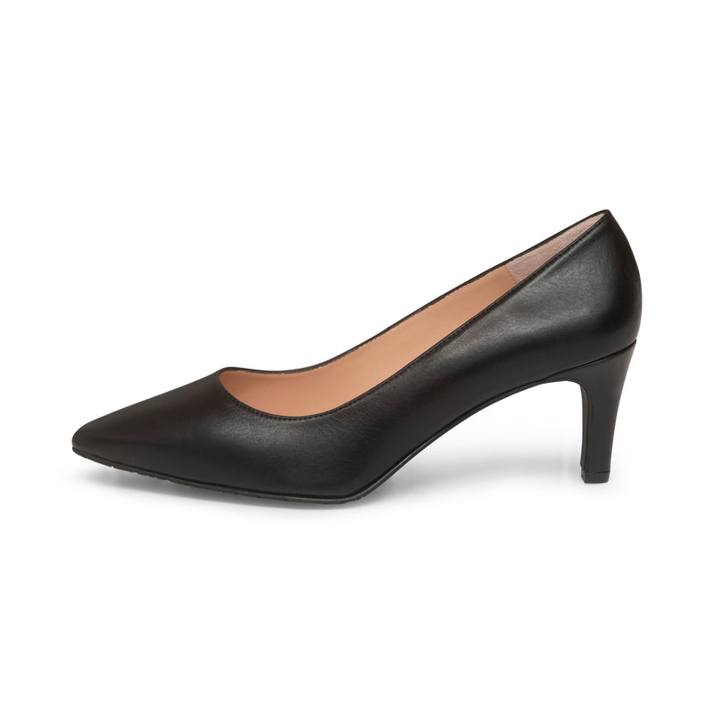 Eve Wide Width Pumps – Black Leather