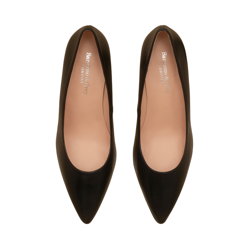 Eve Wide Width Pumps – Black Leather