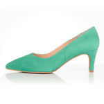 Eve Wide Width Pump – Green Suede