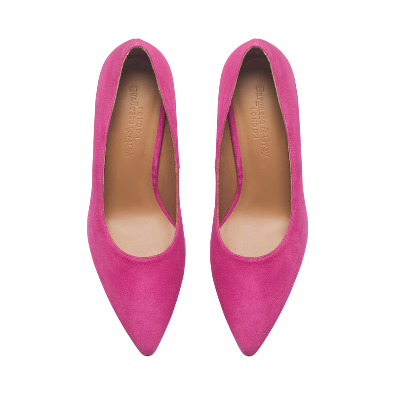 Eve Wide Width Pumps – Hot Pink Suede