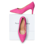 Eve Wide Width Pumps – Hot Pink Suede