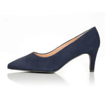 Eve Wide Width Pump – Navy Suede