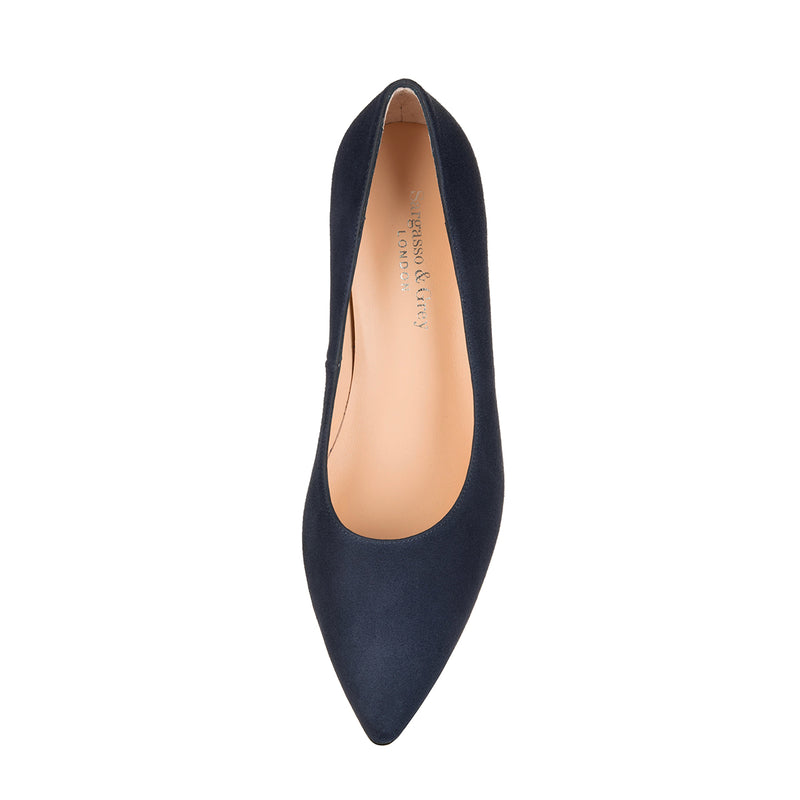 Wide Width Navy Blue Suede Pumps Sargasso and Grey USA Wide Width Navy Blue Suede Pumps Sargasso and Grey USA