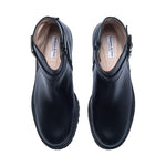 Kango Extra Wide Width Biker Boots - Black Leather