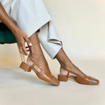 Fern Wide Width Slingback - Tan Leather