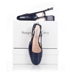 Fern Wide Width Slingback - Navy Leather