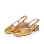 Fern Wide Width Slingback - Gold Leather