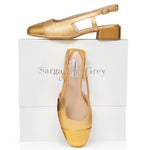 Fern Wide Width Slingback - Gold Leather