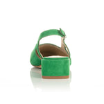 Fern Wide Width Slingbacks - Green Suede