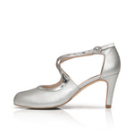 Greta Extra-wide Pumps - Silver Leather