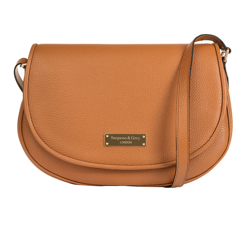 Harper Crossbody Bag - Tan Leather