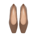 Hepburn Wide Width Ballet Flats - Latte Leather