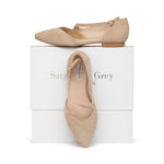 Indy Wide Width Flats - Nude Suede