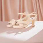 Isabella Extra Wide Width Sandal - Nude Pink Leather