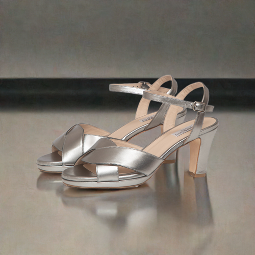 Isabella  Extra Wide Width Sandal - Silver Leather