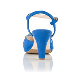 Isabella - Wide Width Sandal - Electric Blue Suede