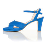 Isabella - Wide Width Sandal - Electric Blue Suede