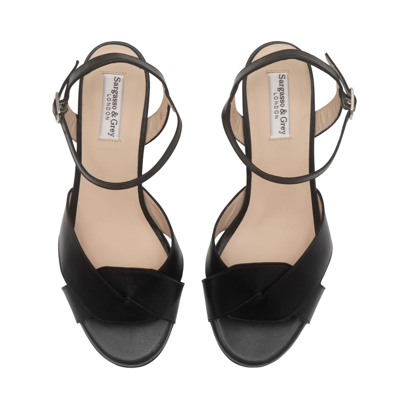 Isabella - Extra Wide Width Sandal - Black Leather