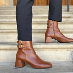 Jasper Wide Width Boots - Brown Leather