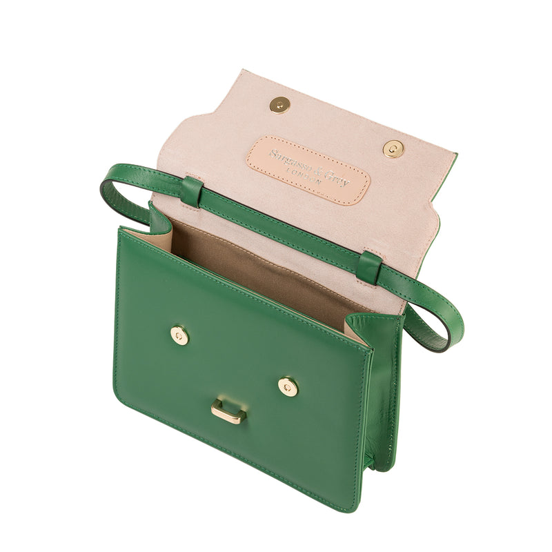 Jessamy Crossbody Bag - Green Leather