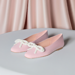 Kelly Wide Width Ballet Flats - Pink Leather