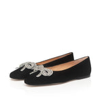 Kelly Wide Width Ballet Flats - Black Suede