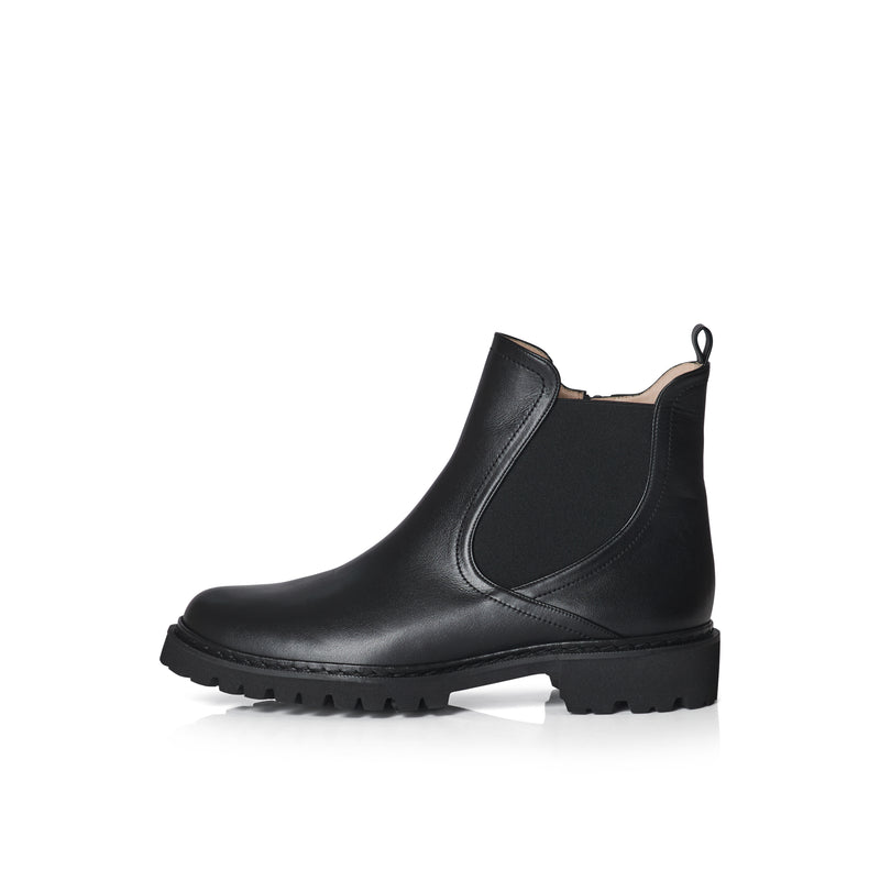 Koto Extra Wide Width Chelsea Boots - Black Leather