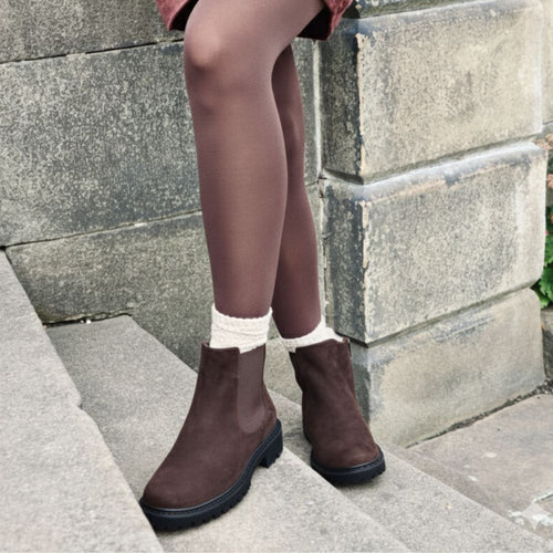 Koto Extra Wide Width Chelsea Boots - Brown Suede