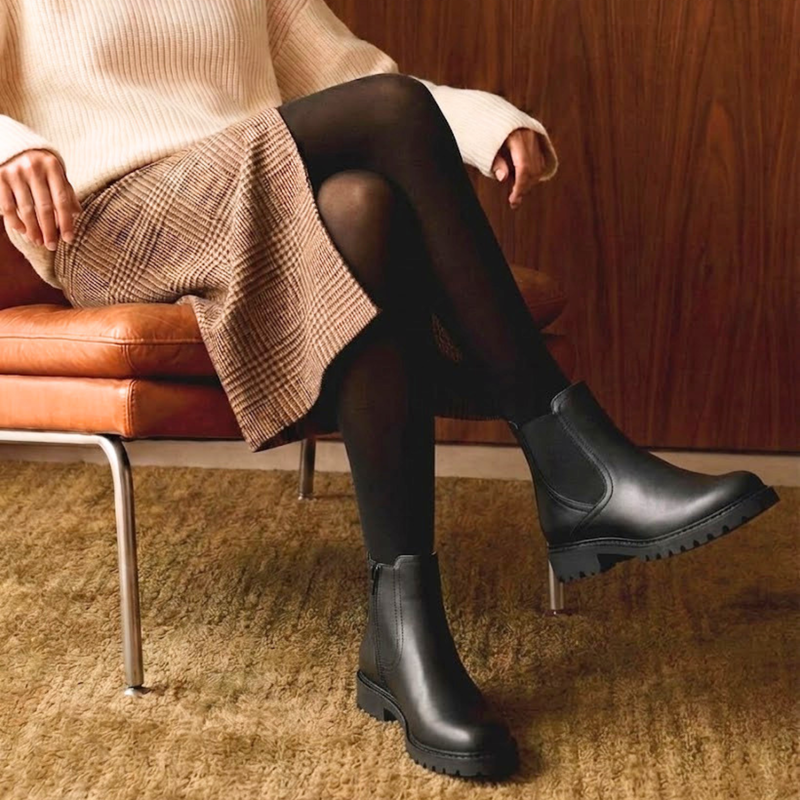 Koto Extra Wide Width Chelsea Boots - Black Leather | Sargasso and
