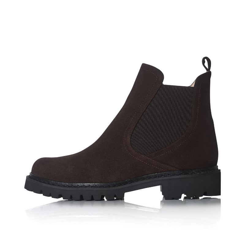 Koto Extra Wide Width Chelsea Boots - Brown Suede