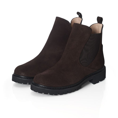 Koto Extra Wide Width Chelsea Boots - Brown Suede