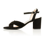 Krista - Wide Width Sandal - Black Suede