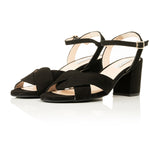 Krista - Wide Width Sandal - Black Suede