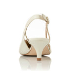 Lena Wide Width Slingback - Bone Leather