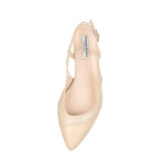 Lena Wide Width Slingback - Bone Leather