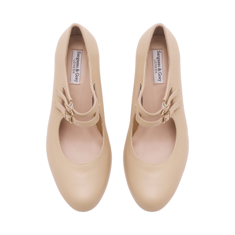 Extra-Wide Width Almond Leather Mary Jane Heels – Sargasso and Grey USA Extra-Wide Width Almond Leather Mary Jane Heels – Sargasso and Grey USA