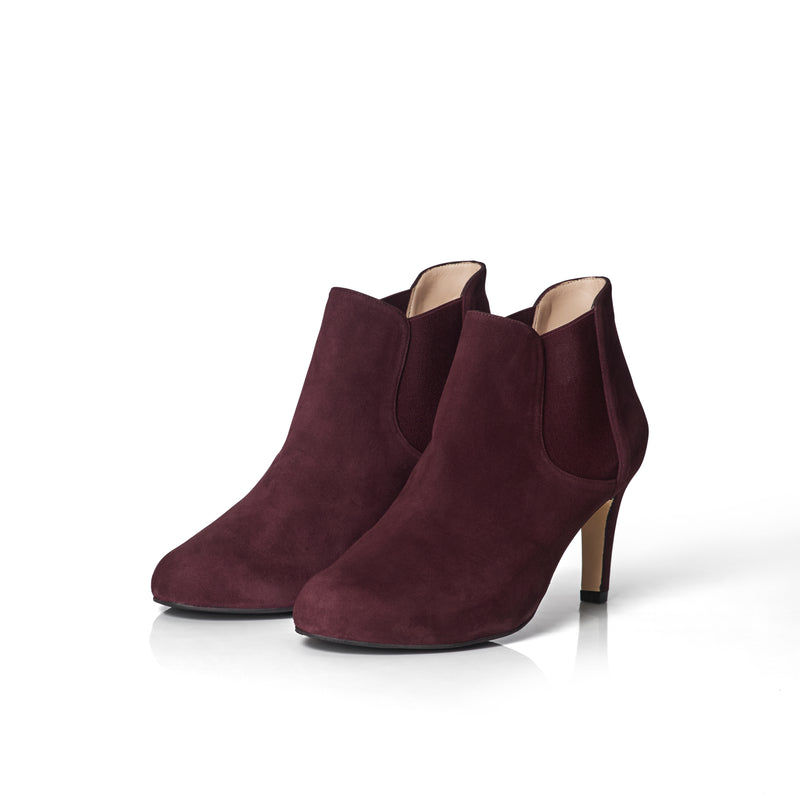 Lily Extra-Wide Width Boots - Burgundy Suede