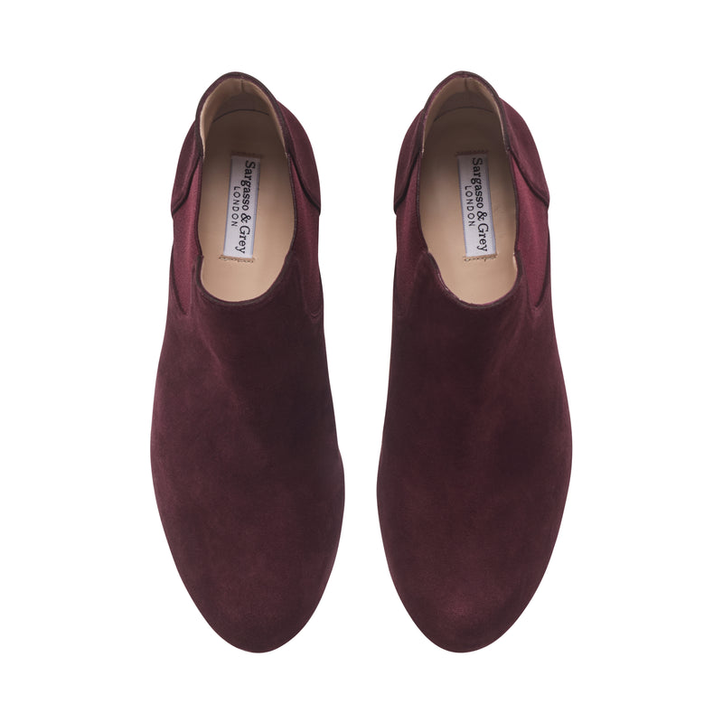 Lily Extra-Wide Width Boots - Burgundy Suede