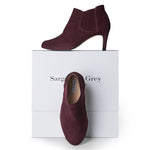 Lily Extra-Wide Width Boots - Burgundy Suede