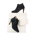 Lily Wide Width Boots - Black Suede