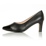 Lisa Wide Width Pump – Black Leather